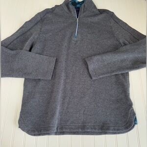 Robert Graham Mens Classic Quarter 1/4 Zip Pullover Shirt Mens XL 1652